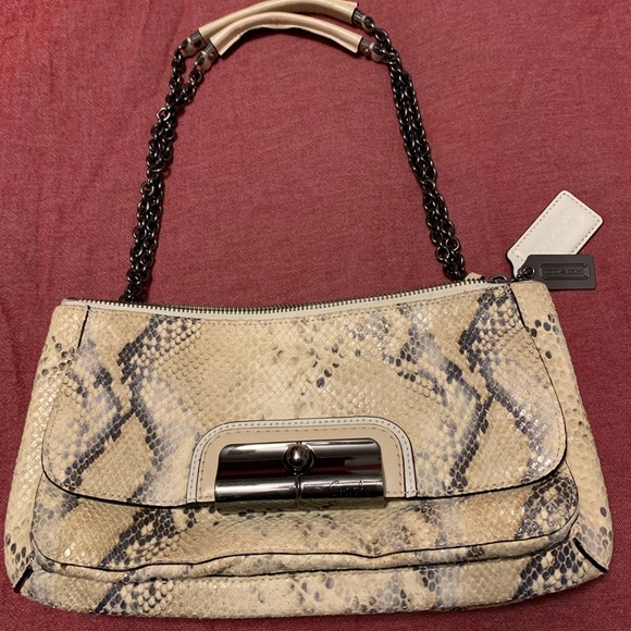 Coach | Bags | Coach Snake Print Leather Purse | Poshmark